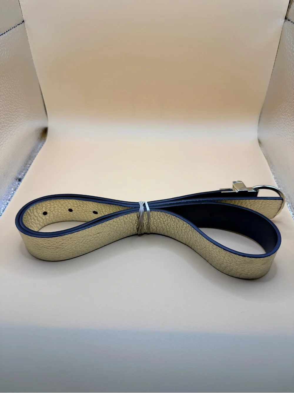 kate spade Gold Metallic Leather Belt with Bow Buckle